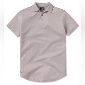 NWT Cuts Clothing COZ Polo, Cement, Grey/Lavender